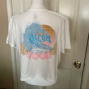 Volcom white graphic tee